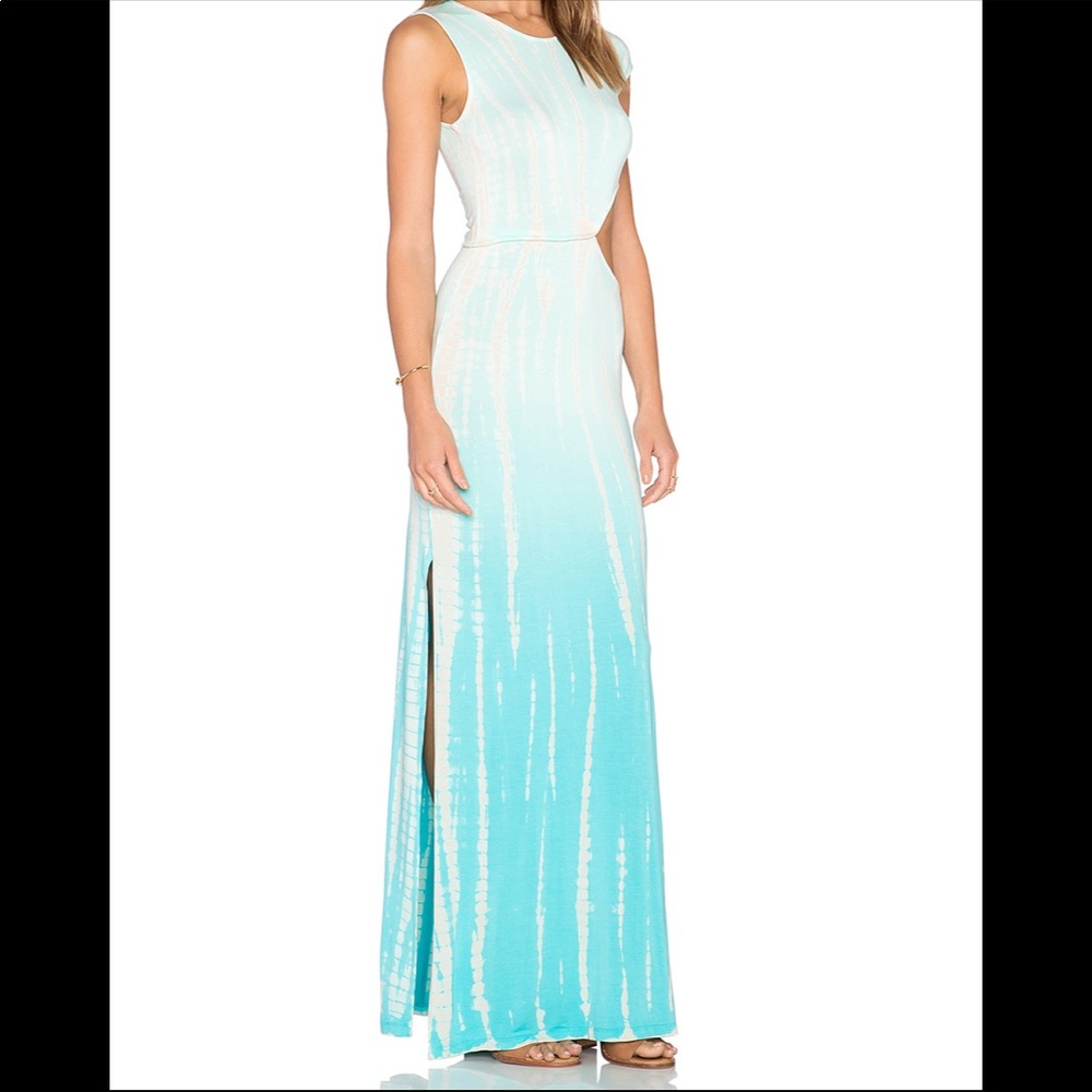 YFB- “Sia” tie dye ombré maxi dress with side slit